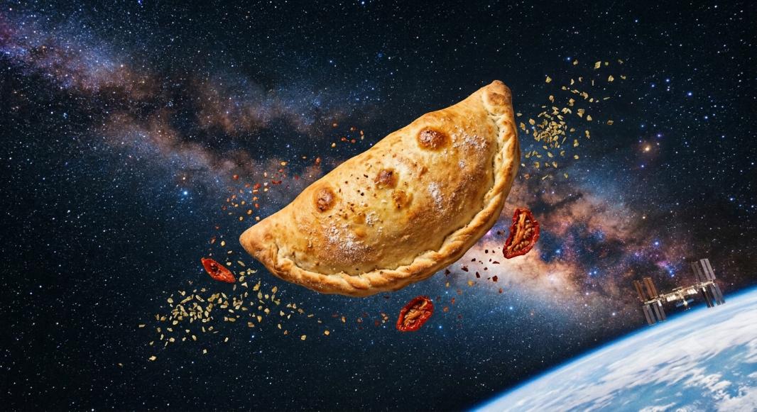 Cosmic Pizza calzones, breadsticks, and sides